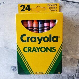Vintage Crayola Crayons Brilliant Colors 24 Pack Binney & Smith USA (Unused)